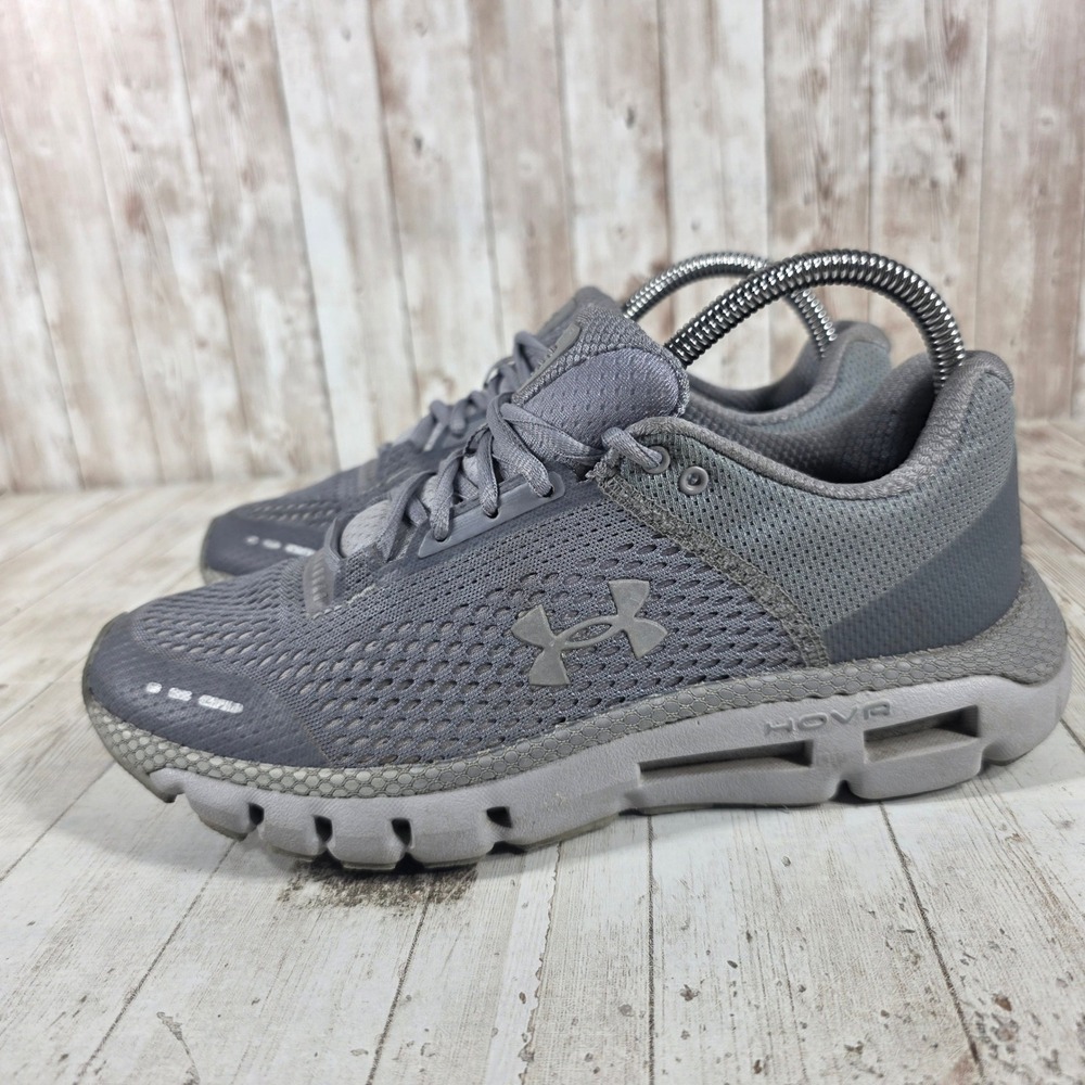 Under Armour HOVR Infinite Grey Running Shoes Womens 8.5 3021396-108 Low Top - Picture 4 of 8